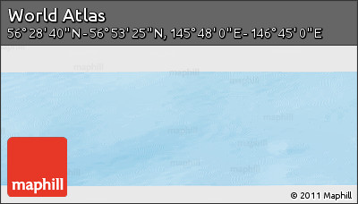 Physical Panoramic Map of the Area around 56° 41' 3" N, 146° 16' 30" E