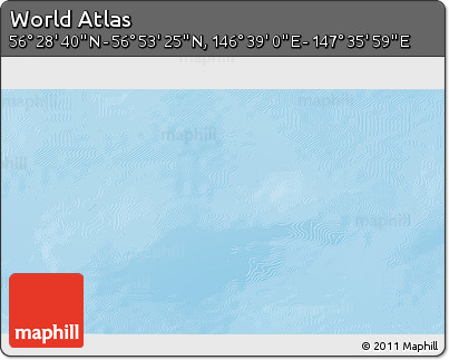 Physical 3D Map of the Area around 56° 41' 3" N, 147° 7' 30" E