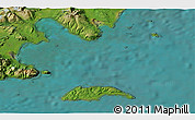 Satellite 3D Map of the area around 56° 41' 3" N, 157° 10' 30" W