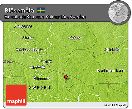Physical 3D Map of Bläsemåla