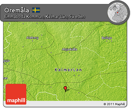 Physical 3D Map of Öremåla