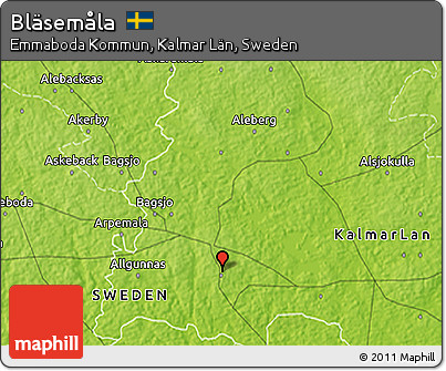 Physical 3D Map of Bläsemåla
