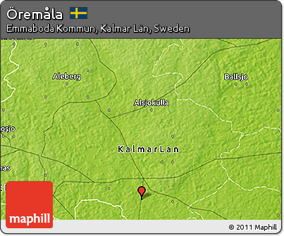 Physical 3D Map of Öremåla