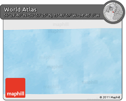 Physical 3D Map of the Area around 56° 41' 3" N, 15° 13' 29" W