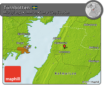 Physical 3D Map of Törnbotten