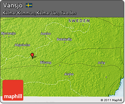 Physical 3D Map of Vänsjö