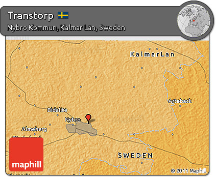 Political 3D Map of Transtorp