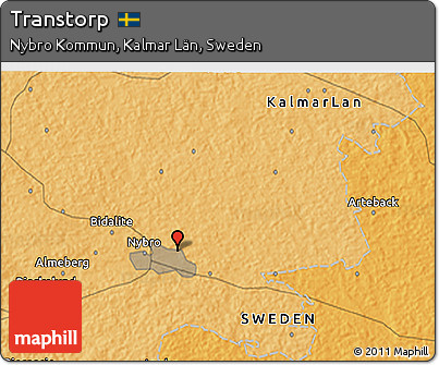 Political 3D Map of Transtorp