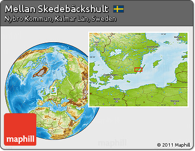 Physical Location Map of Mellan Skedebäckshult