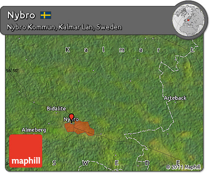 Satellite Map of Nybro