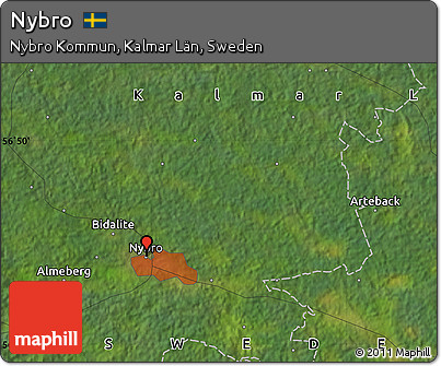Satellite Map of Nybro