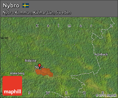 Satellite Map of Nybro