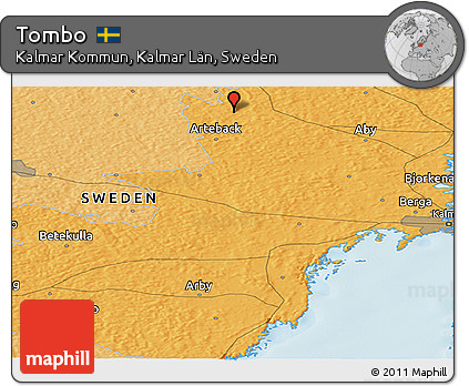 Political Panoramic Map of Tombo