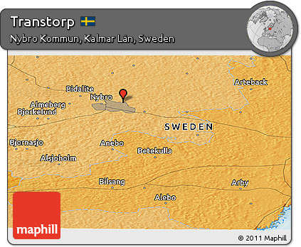 Political Panoramic Map of Transtorp