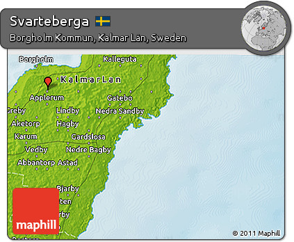 Physical 3D Map of Svarteberga