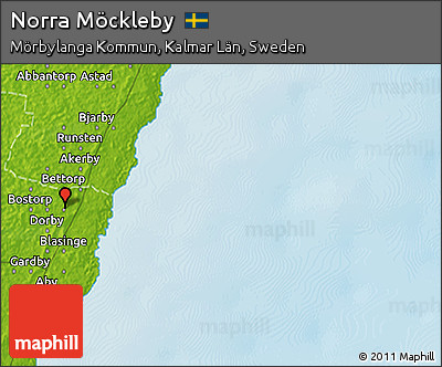Physical 3D Map of Norra Möckleby