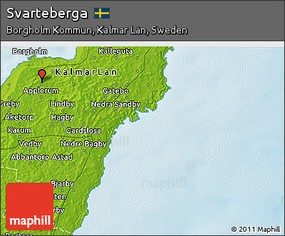 Physical 3D Map of Svarteberga