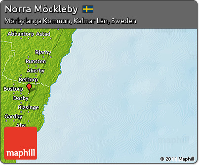 Physical 3D Map of Norra Möckleby