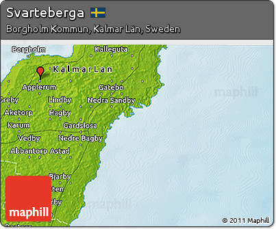 Physical 3D Map of Svarteberga