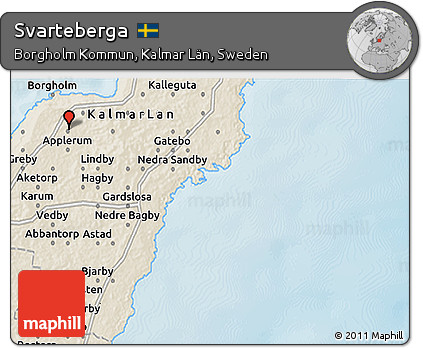 Shaded Relief 3D Map of Svarteberga