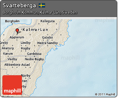 Shaded Relief 3D Map of Svarteberga