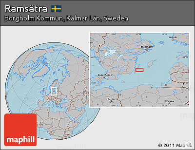 Gray Location Map of Ramsätra, hill shading