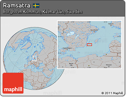 Gray Location Map of Ramsätra, hill shading