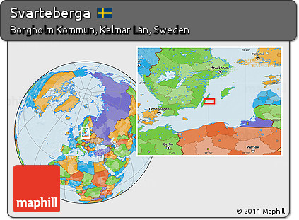 Political Location Map of Svarteberga