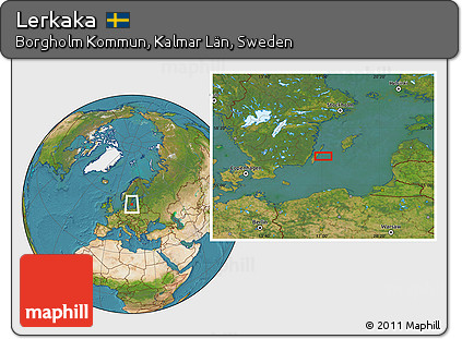 Satellite Location Map of Lerkaka