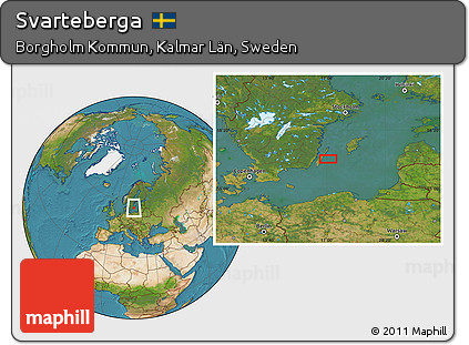 Satellite Location Map of Svarteberga