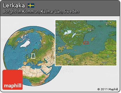 Satellite Location Map of Lerkaka