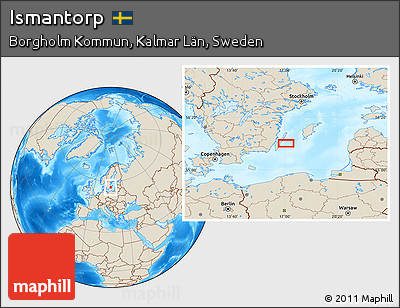 Shaded Relief Location Map of Ismantorp