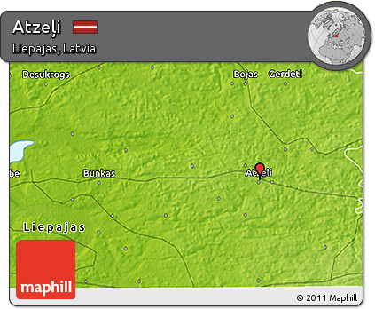 Physical 3D Map of Atzeļi
