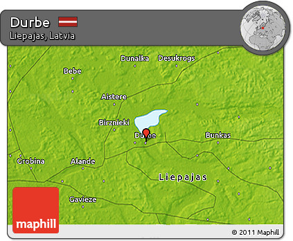 Physical 3D Map of Durbe