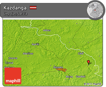 Physical 3D Map of Kazdanga