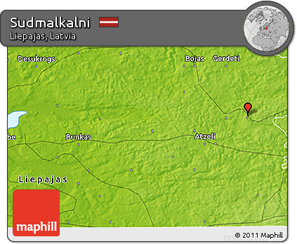 Physical 3D Map of Sudmalkalni