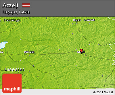 Physical 3D Map of Atzeļi