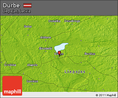 Physical 3D Map of Durbe