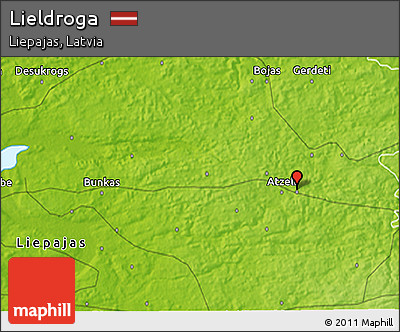 Physical 3D Map of Lieldroga