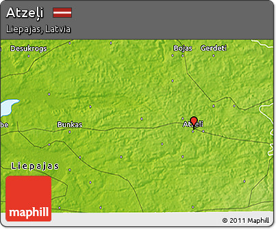 Physical 3D Map of Atzeļi