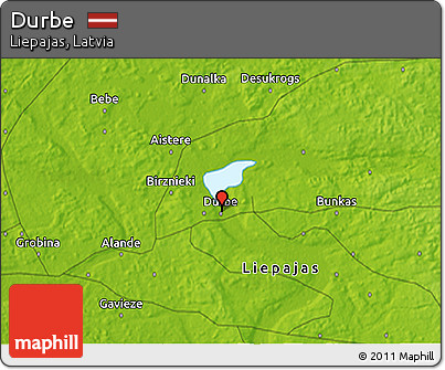 Physical 3D Map of Durbe