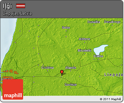 Physical 3D Map of Iļģi