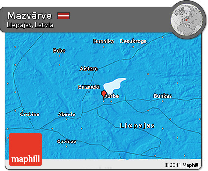 Political 3D Map of Mazvārve
