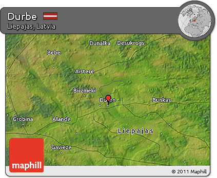 Satellite 3D Map of Durbe