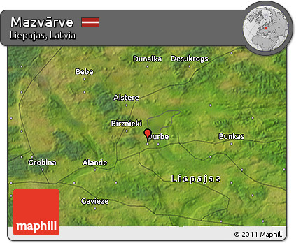 Satellite 3D Map of Mazvārve