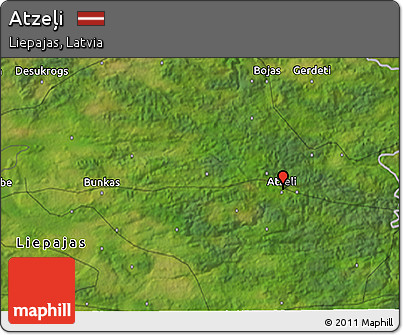 Satellite 3D Map of Atzeļi