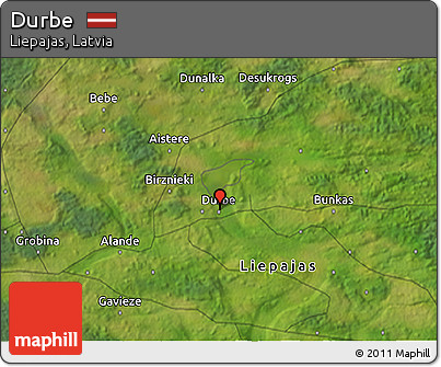 Satellite 3D Map of Durbe