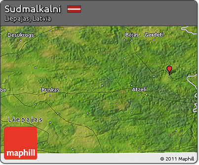 Satellite 3D Map of Sudmalkalni