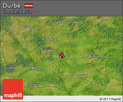 Satellite 3D Map of Durbe