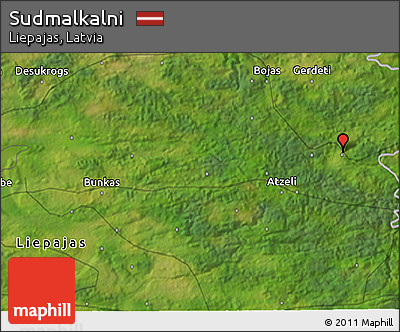 Satellite 3D Map of Sudmalkalni